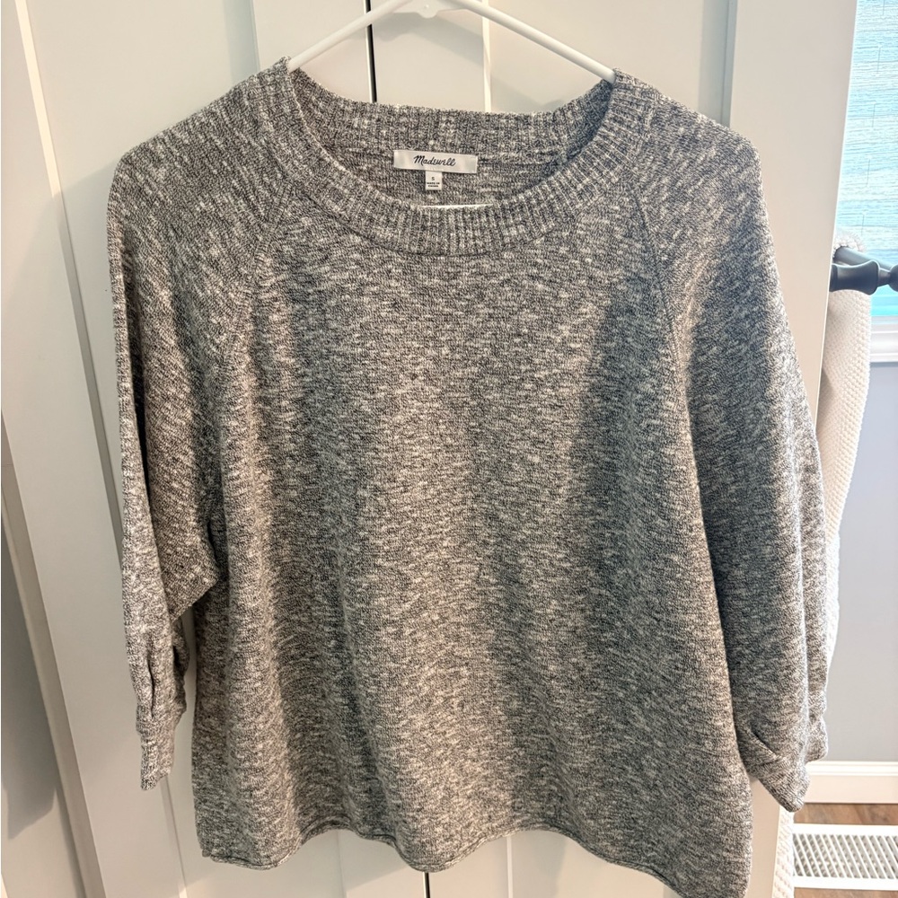 Madewell Gray Marled Crewneck Sweater/Sweatshirt